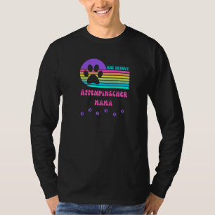 Camiseta Mamá Perro Affenpinscher Fur Mama Retro Groovy Col