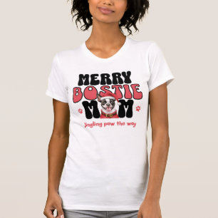 Camiseta Mamá Perro Boston Terrier en Festividades