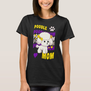 Camiseta Mamá Perro Caniche Diseño para Mujeres