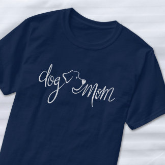 Camiseta Mamá Perro Caprichosa Moderna Letra a Mano Unisex