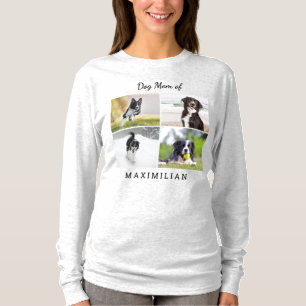 Camiseta Mamá Perro Collage de Fotos de Mascotas Personaliz