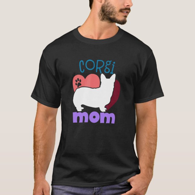 Camiseta Mamá perro Corgi Corgi (Anverso)