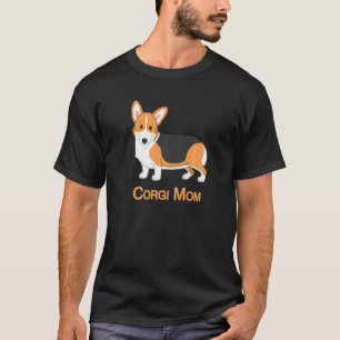 Camiseta Mamá Perro Corgi Galés de Pembroke Tricolor Rojo