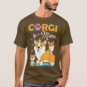 Camiseta Mamá Perro Corgi Mama Puppy Animal Lover