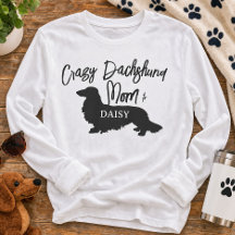 Mamá Perro Dachshund Pelo Loco Largo Personalizado