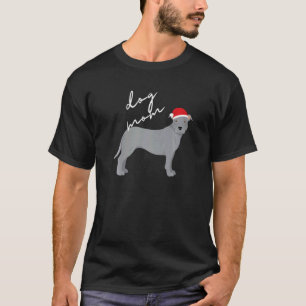 Camiseta Mamá Perro de Térrier Pit Bull Americano Gris Dive