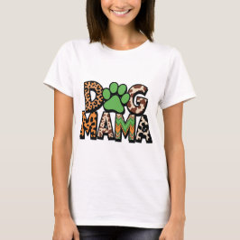 Camiseta Mamá Perro - Diseño de Huella de Pezuña de Impresi