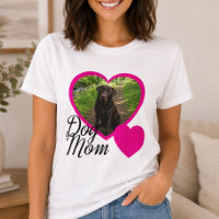 Mamá Perro Escritura Corazón Rosa Foto Blanca