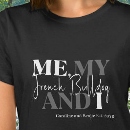 Camiseta Mamá Perro Frenchie Establecida Tipografía Diverti