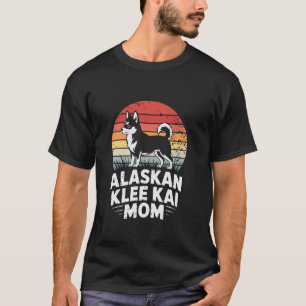 Camiseta Mamá Perro Klee Kai De Alaska Atardecer Retro