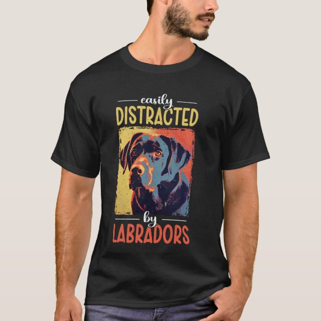 Camiseta Mamá perro labrador retriever lab negro (Anverso)