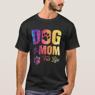 Camiseta Mamá Perro Mama Tie Dye Perro Chicas Mujeres Día d