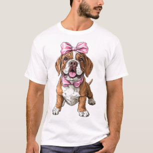 Camiseta Mamá Perro Mastín Arco Coquette Niña Rosa