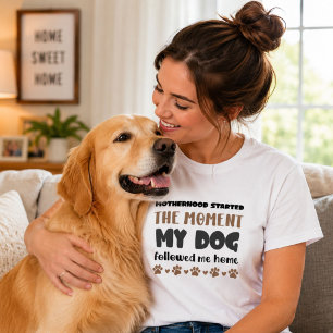 Camiseta Mamá Perro Maternidad Comenzó Cota Regalo Día de l
