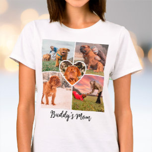 Camiseta Mamá Perro Moderna Colage de Fotos de Mascota Pers