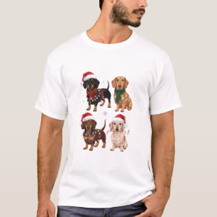 Camiseta Mamá Perro Navidad Dachshund Amante Regalo Navidad