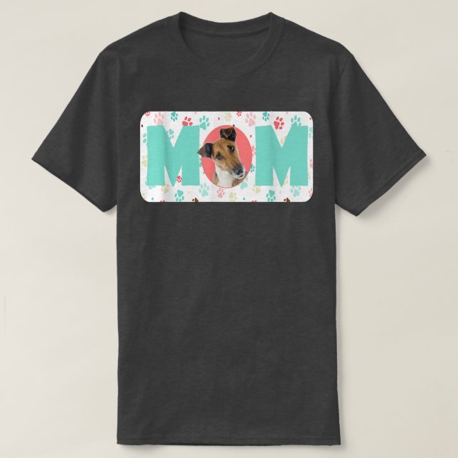 Camiseta Mamá Perro O Para El Terrier (Suave) (Diseño del anverso)