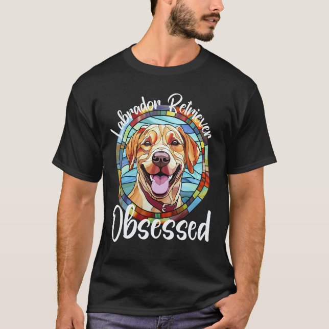 Camiseta Mamá Perro Obsesionada con Labrador Retriever Cach (Anverso)