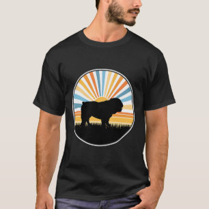 Camiseta - Mamá Perro Papá Perro Mascota Atardecer Retro