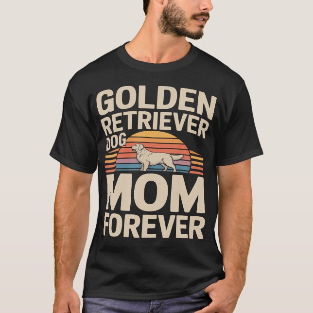 Camiseta Mamá Perro Retriever Dorado (Anverso)