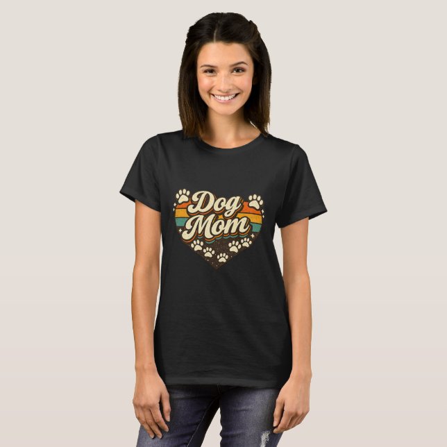 Camiseta Mamá Perro Retro (Anverso completo)