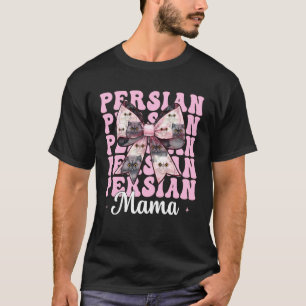 Camiseta Mamá Persa Mamá Gato Persa Día de la Madre Rosa Co