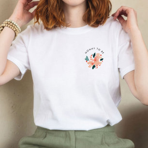 Camiseta Mamá personalizada de agua rosa floral