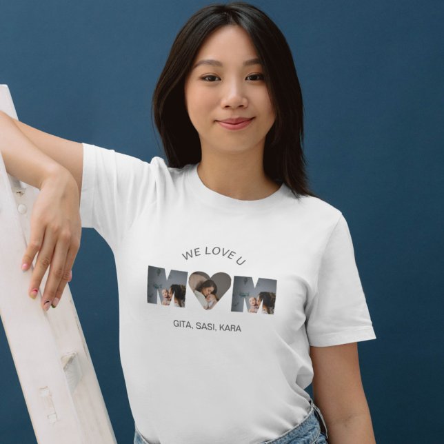 Camiseta Mamá Personalizado Día de la Madre 3 Collage de fo (Subido por el creador)