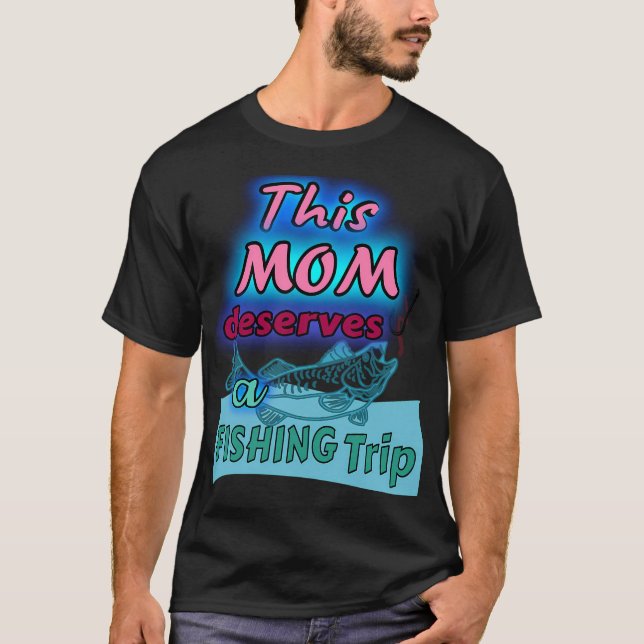 Camiseta Mamá pescando en Ocracoke (Anverso)