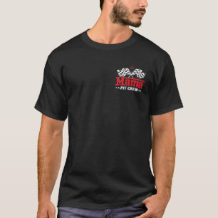 Camiseta Mama Pit Crew Race Car Birday Party Carreras Mothe