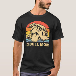 Camiseta Mamá Pitbull Feliz Sonriente Mamá Pitbull Al Atard
