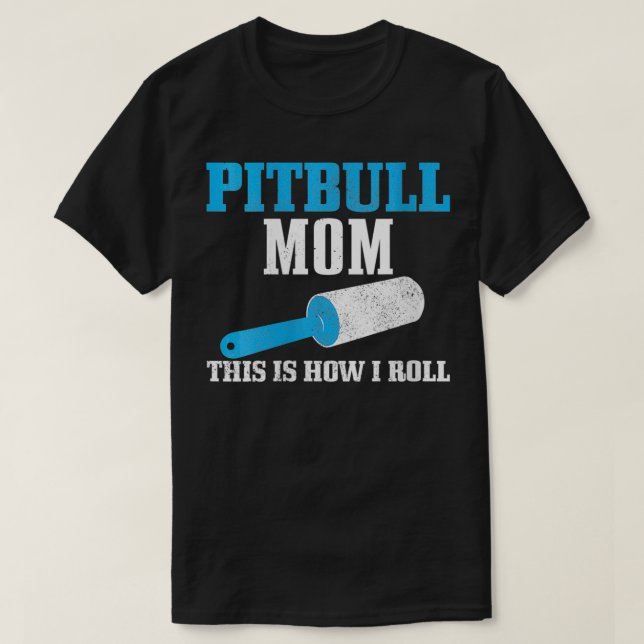 Camiseta Mamá Pitbull Mujer Pelo de Perro Pitbull Divertida (Diseño del anverso)