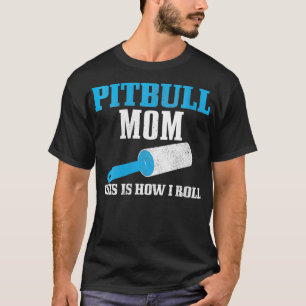 Camiseta Mamá Pitbull Mujer Pelo de Perro Pitbull Divertida