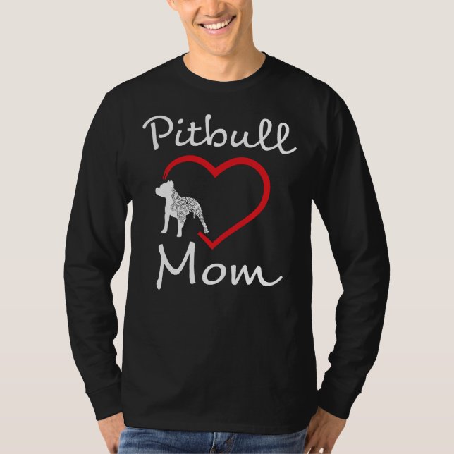 Camiseta Mamá Pitbull: Mujeres de Pit Bulldog Conciencia Co (Anverso)