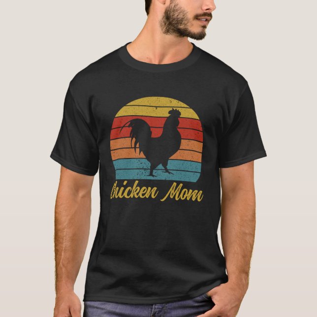 Camiseta Mamá Pollo Retro Dueña de Pollo Pollo  Pollo (Anverso)