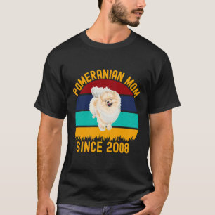 Camiseta Mamá Pomerania desde 2008 Citas divertidas de perr