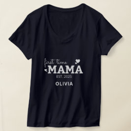 Camiseta mamá por primera vez esperando regalo de Día de la