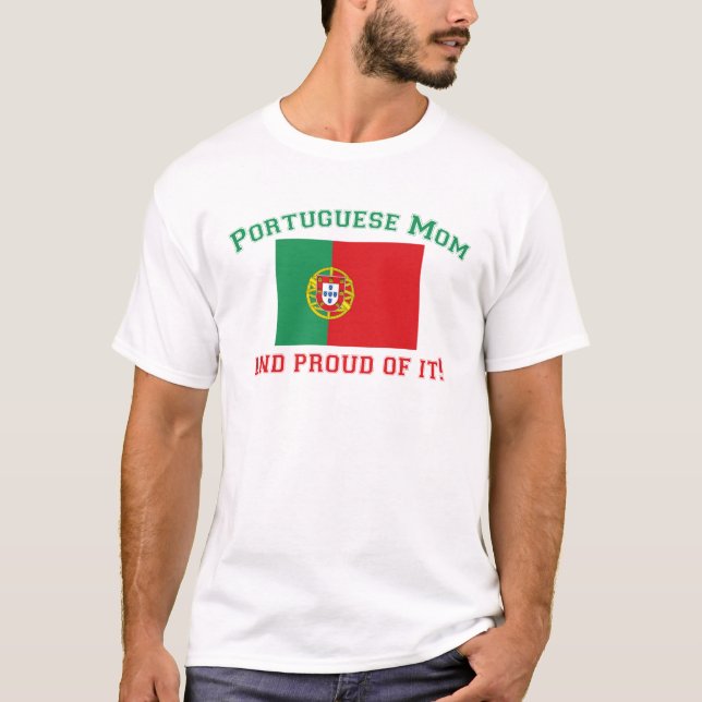 Camiseta Mamá portuguesa orgullosa (Anverso)