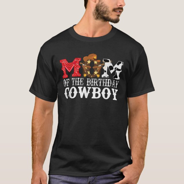 Camiseta Mamá primer Fiesta de Rodeo Occidental Cowboy de c (Anverso)