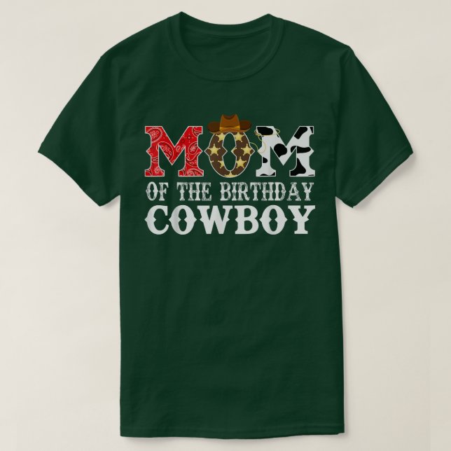 Camiseta Mamá primer Fiesta de Rodeo Occidental Cowboy de c (Diseño del anverso)