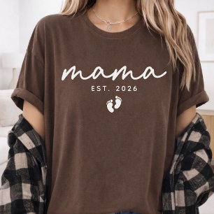 Camiseta Mamá Primeriza   Guión Moderno Personalizado Mamá
