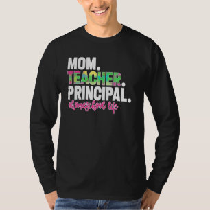 Camiseta Mamá profesora principal ropa de vida en el colegi