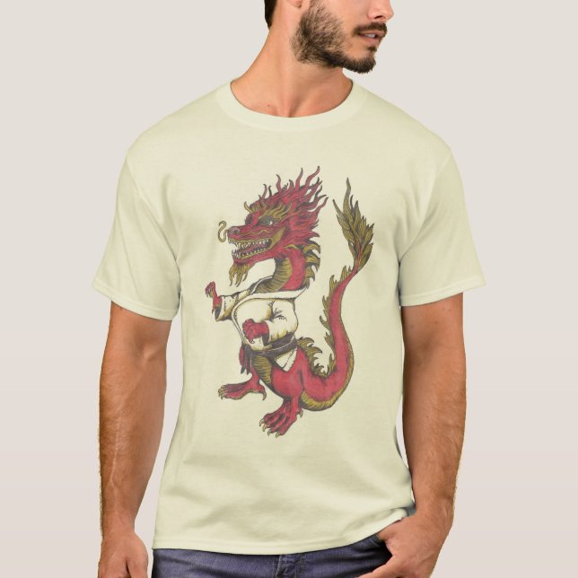 Camiseta Mamá psica del judo--Dragón (Anverso)