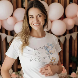 Camiseta Mamá Puede Esperar, Bebé Azul Ducha