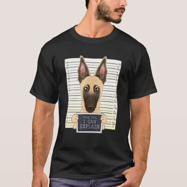 Camiseta Mamá, puedo explicarle a la mamá de Malinois I Mal (Anverso)