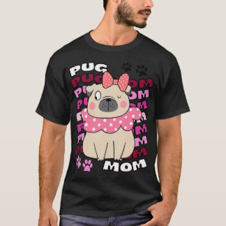 Camiseta Mamá Pug Mamá de Pug Madre Pug Lindo Pug Pugger Pu