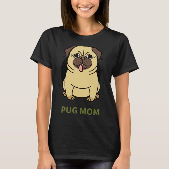 Camiseta Mamá pug Premium Scoop 151 (Anverso)