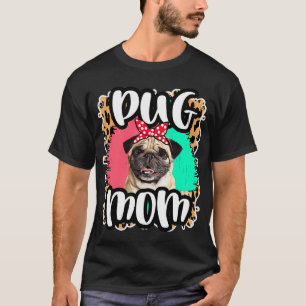 Camiseta Mamá pug pugs lindos dueña de perro amante regalo