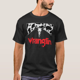 Camiseta Mamá que doma Cráneo de Toro Rojo Leopardo Occiden