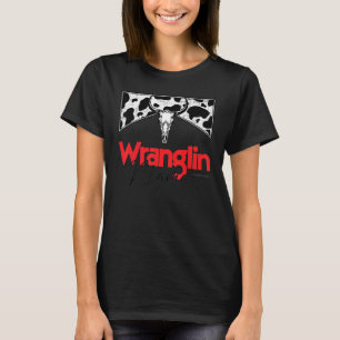 Camiseta Mamá que doma Cráneo de Toro Rojo Leopardo Occiden